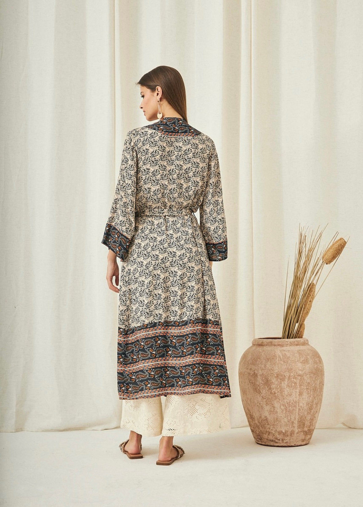 Paisley and floral print kimono AU.Apoline