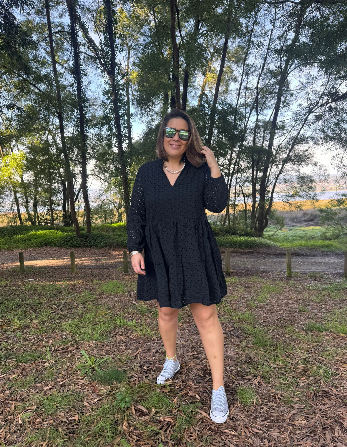 Vestido bordado inglês branco