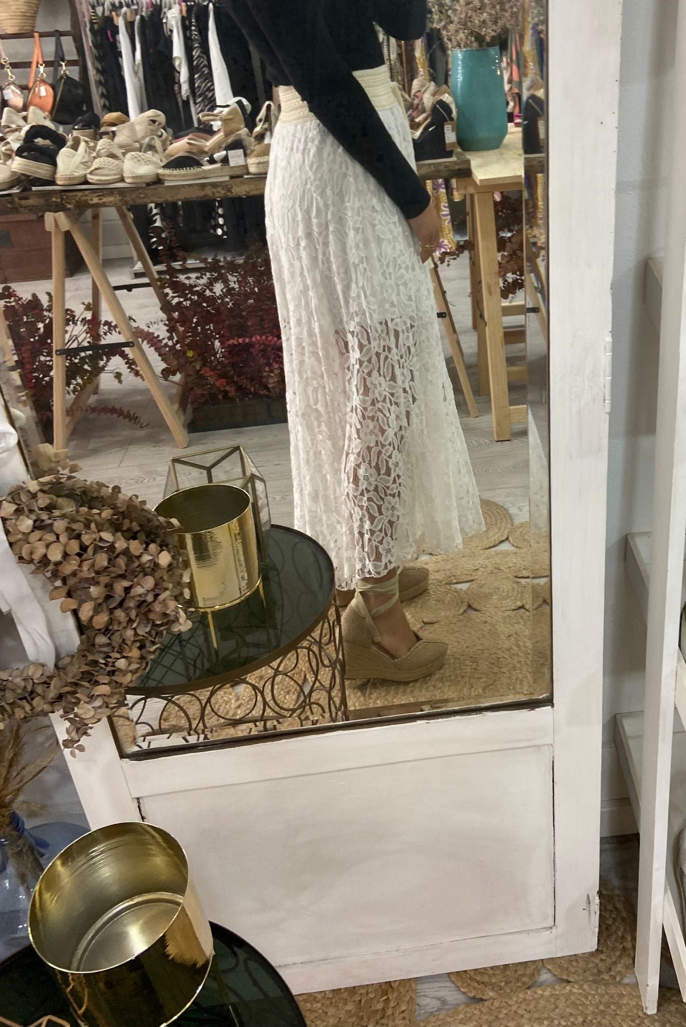 Pantalonas flores rendadas