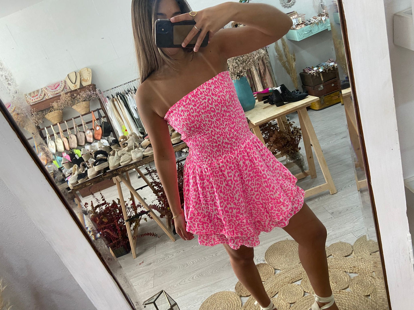 Macacão animal print fúcsia