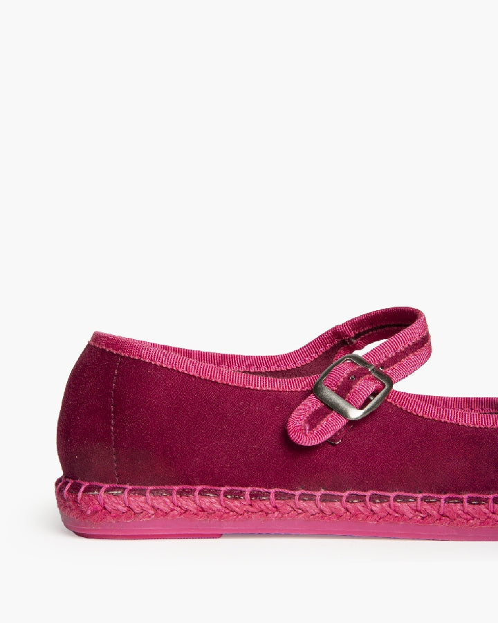 Mary Jane camurça burdeos