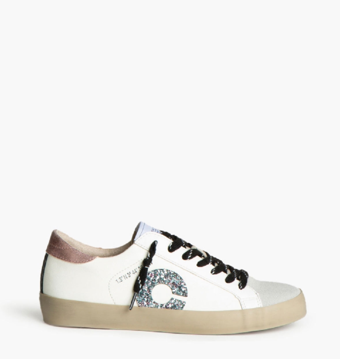 C glitter and metallic pink sneakers