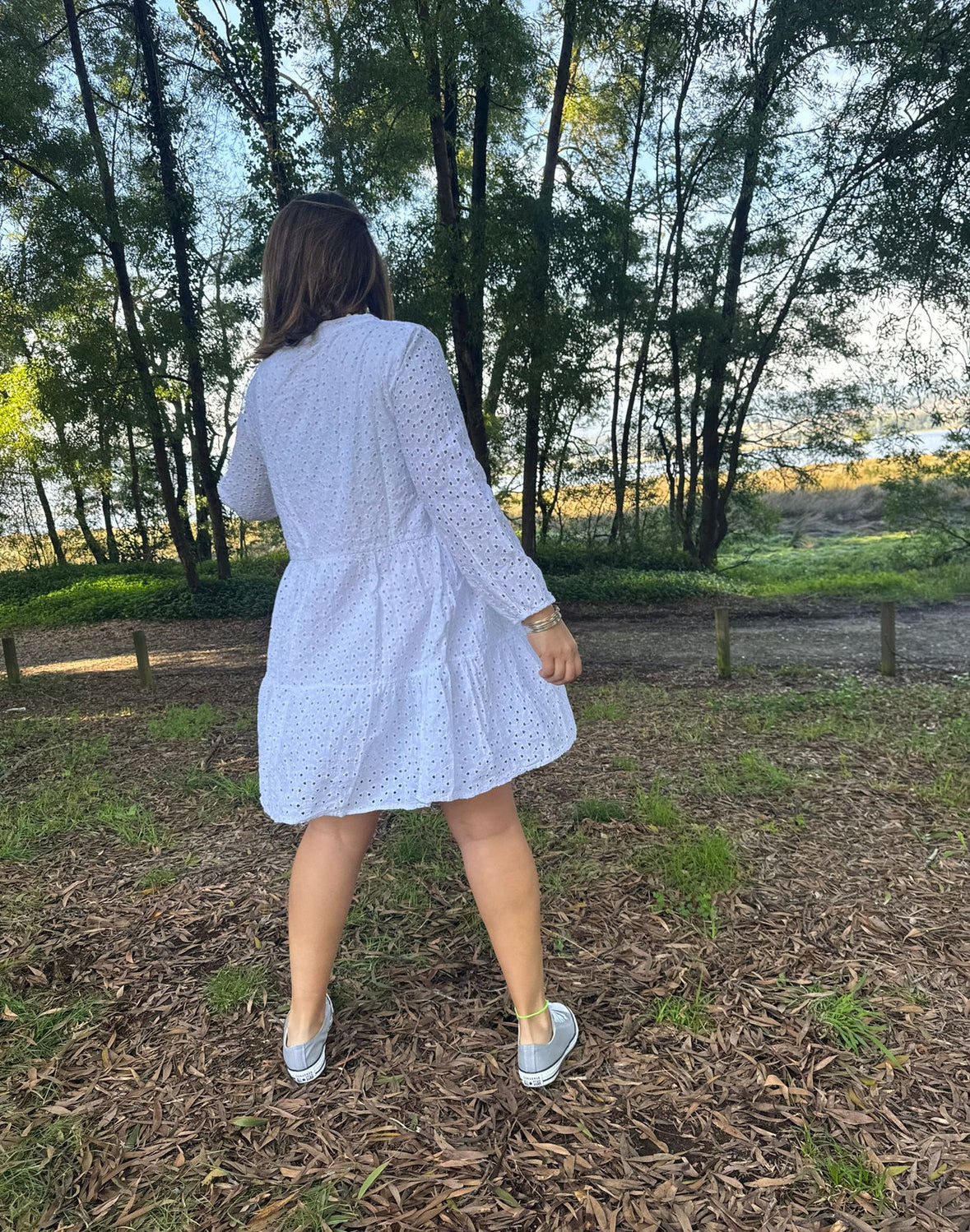 Vestido bordado inglês branco