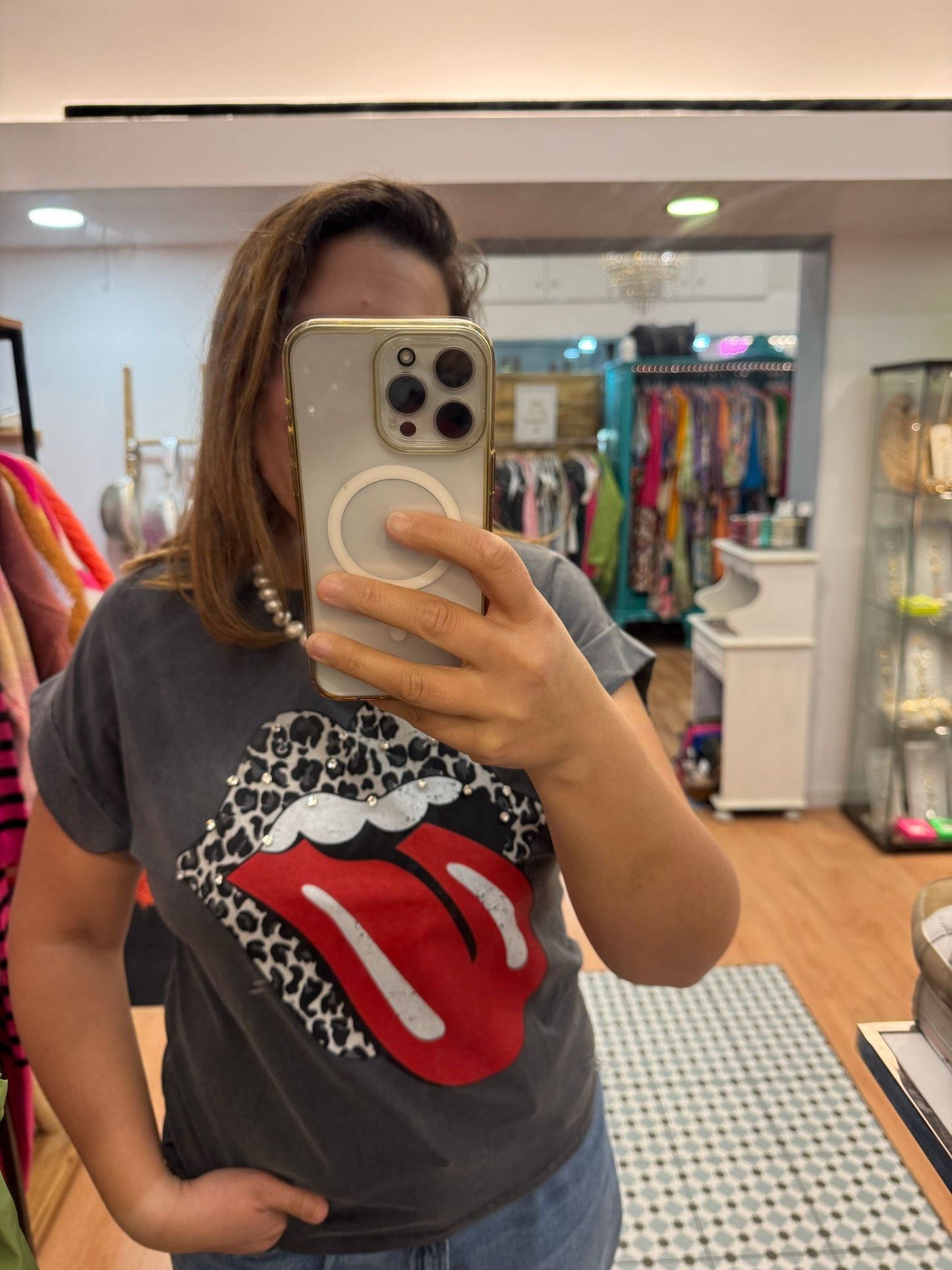 The Rolling Stones white t-shirt