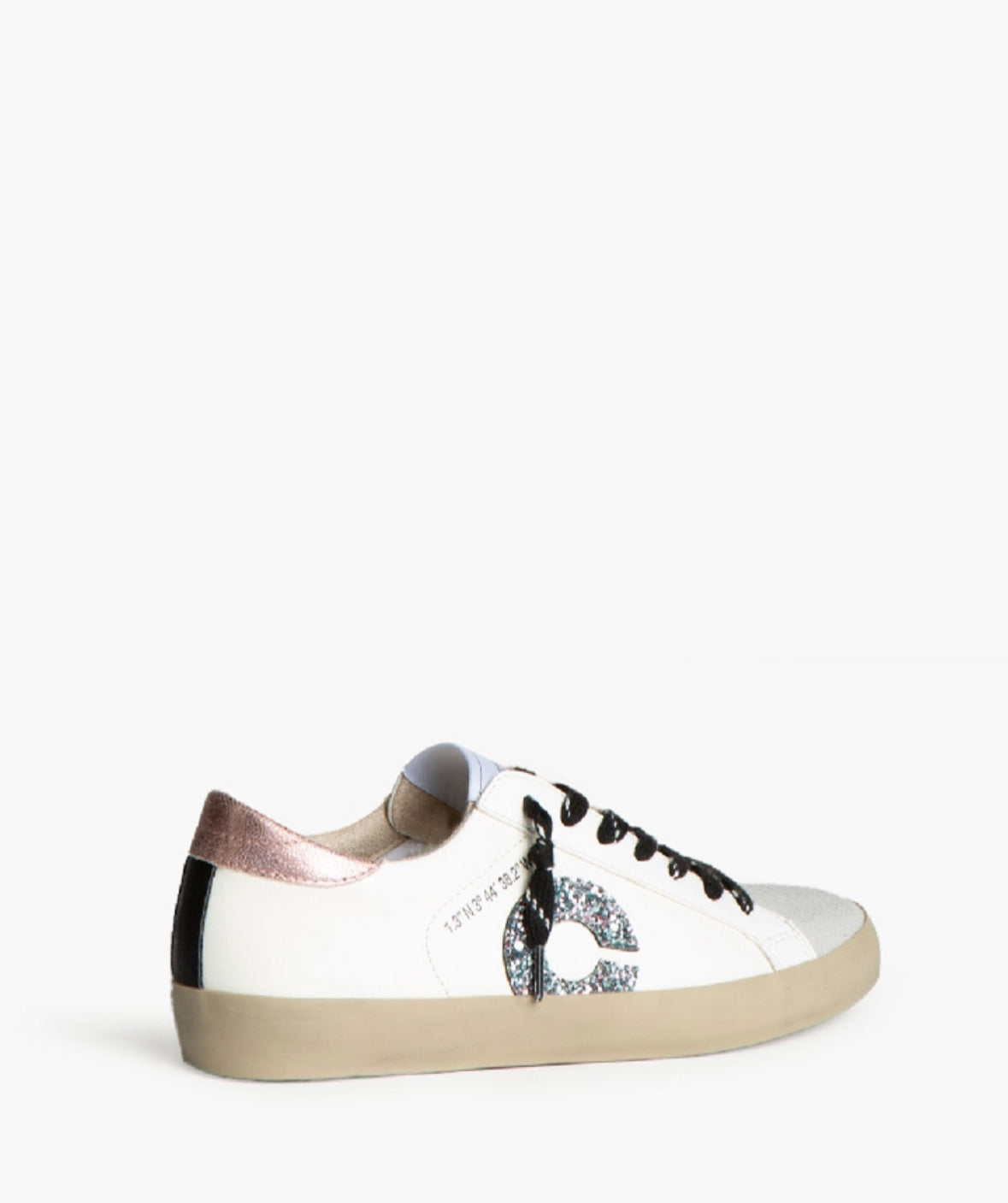 C glitter and metallic pink sneakers