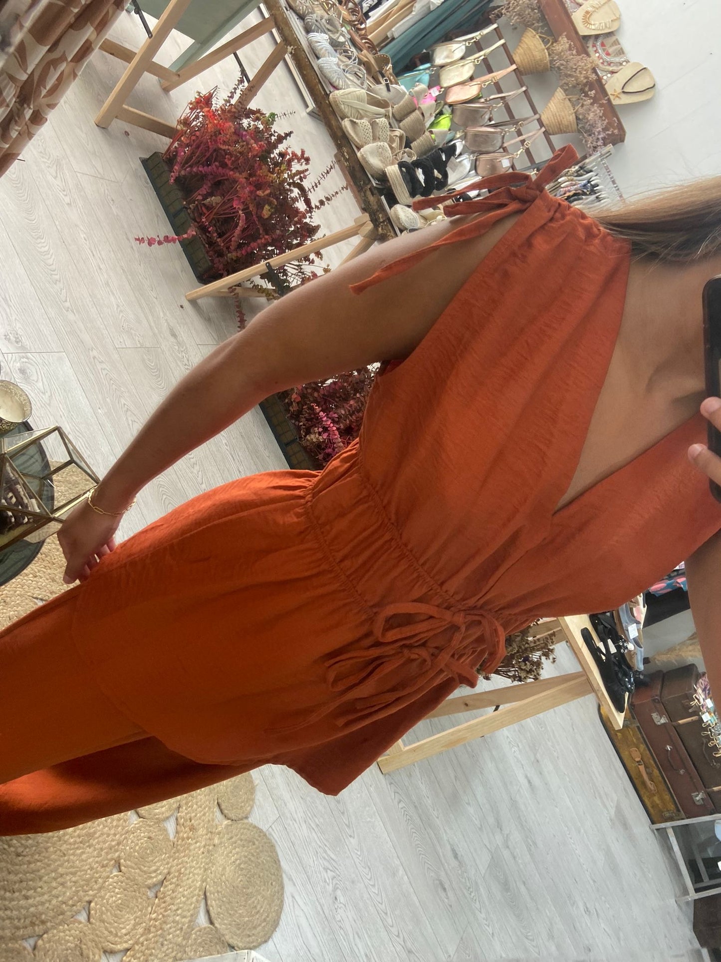Conjunto túnica e pantalonas framboesa