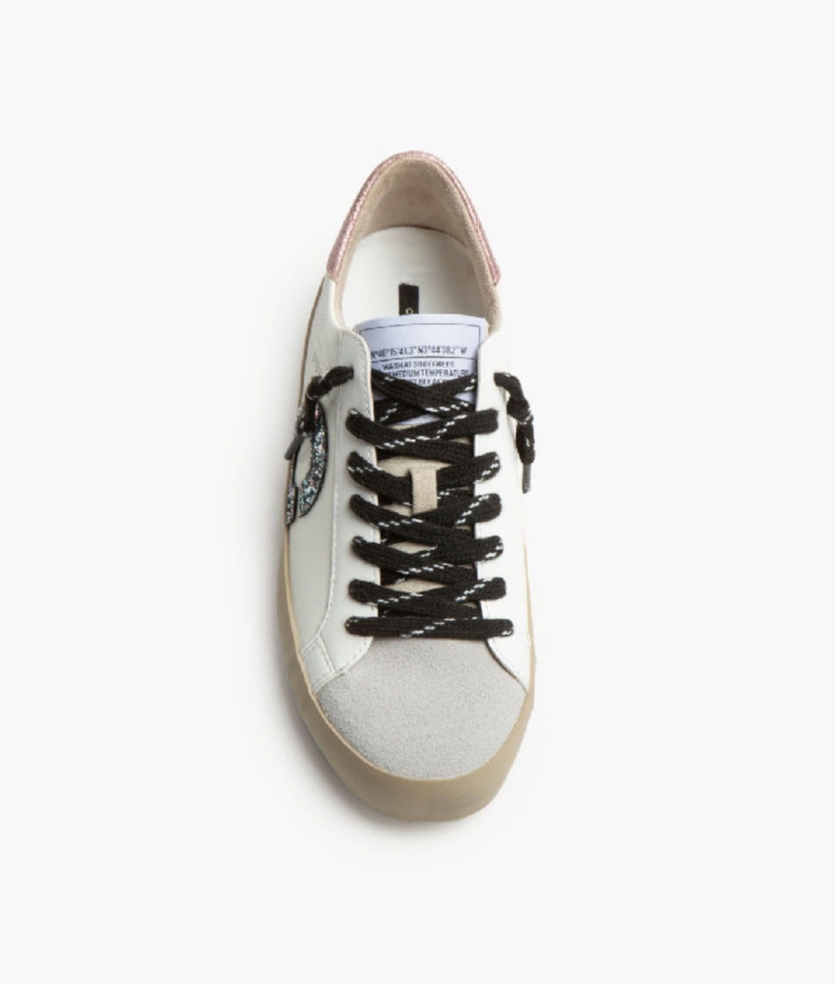 C glitter and metallic pink sneakers