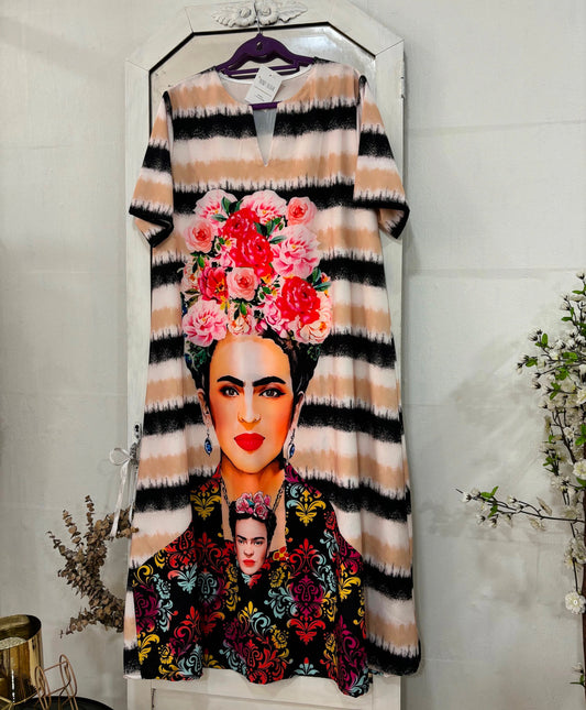 Vestido acetinado Frida Kahlo