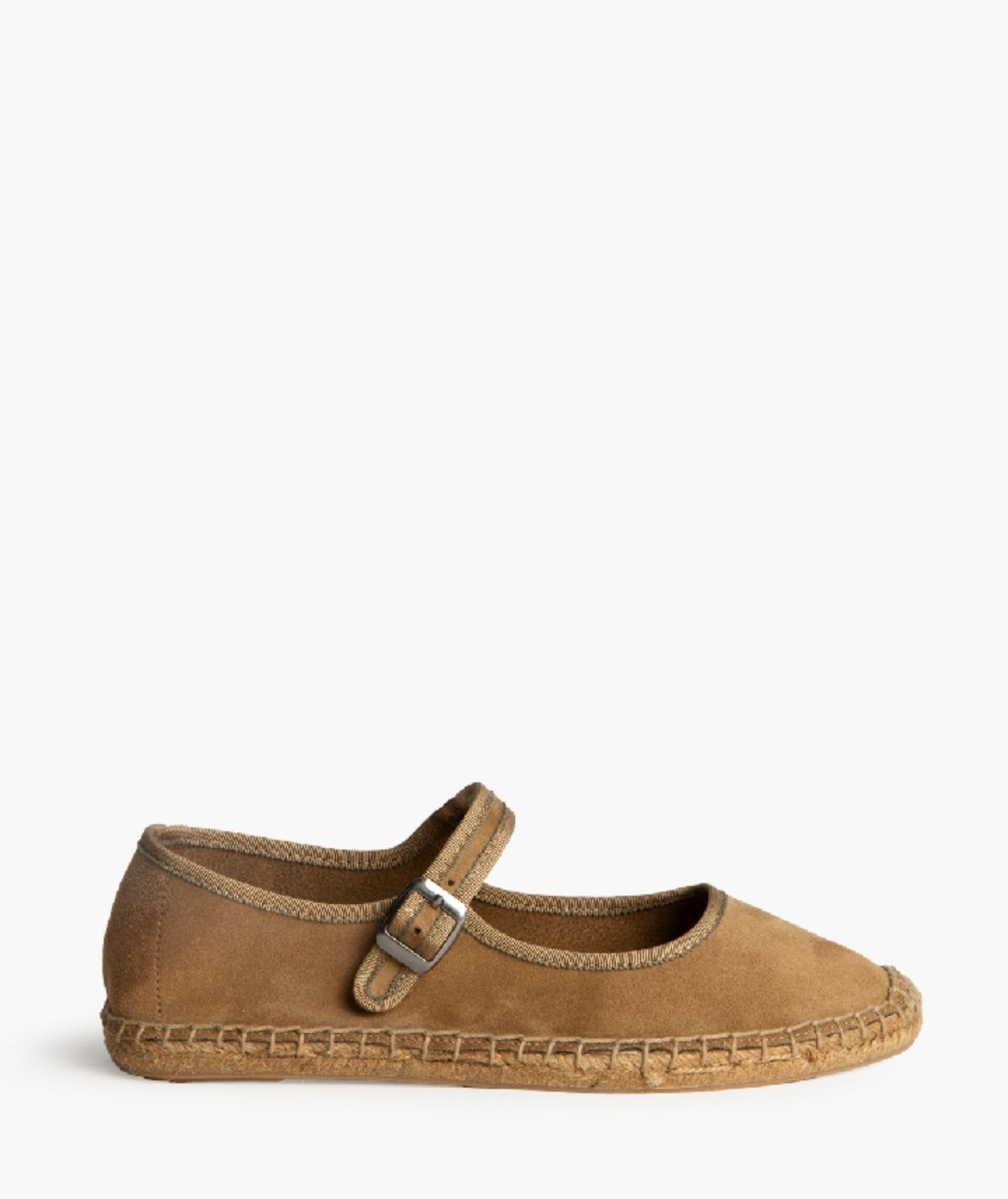 Mercedes espadrilles camel suede with buckle