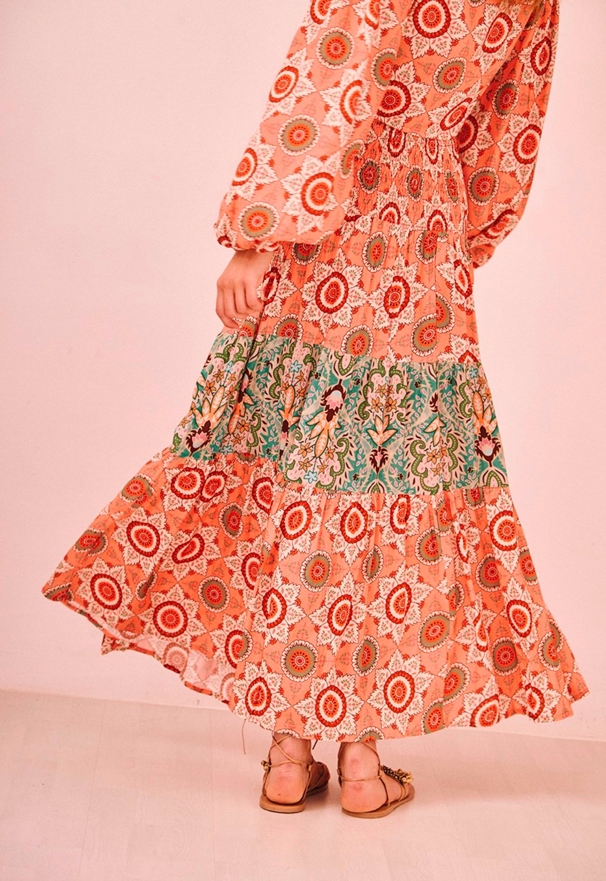 Saia com dois estampados GF.Ninasca