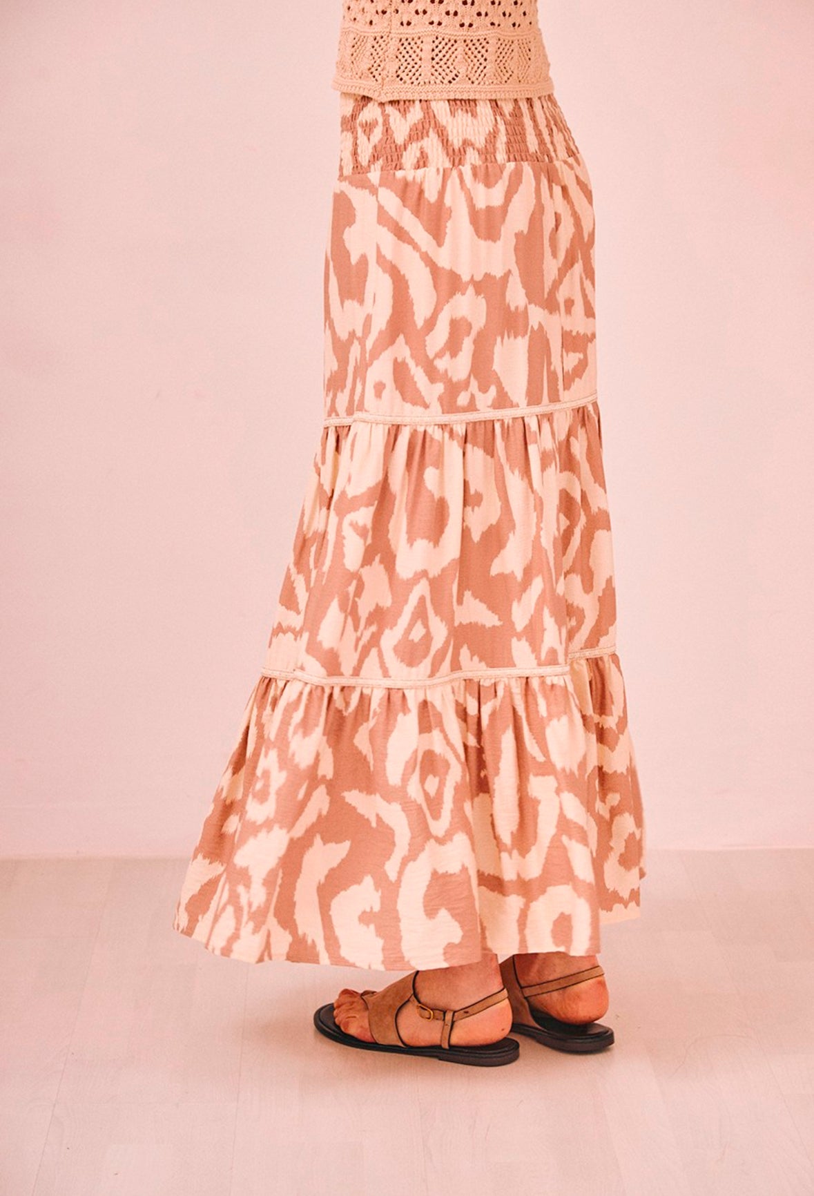 Saia marfim estampada HJ.Seely