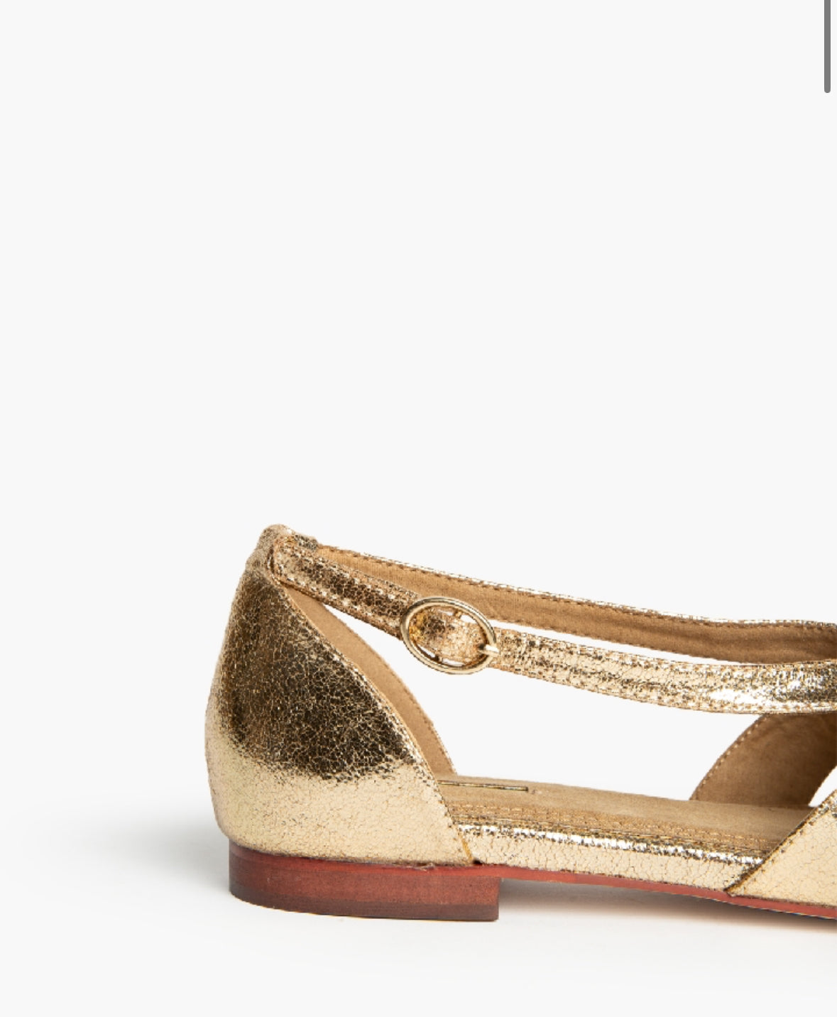 Sandálias cruzada dourada texturada