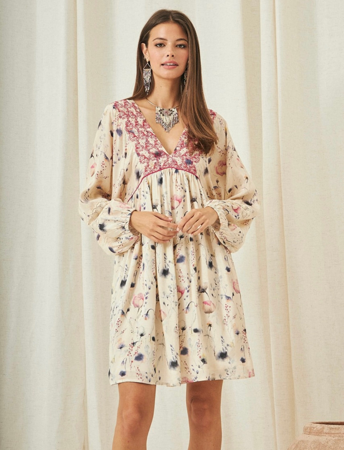 Vestido estampado romântico AU.Madelia