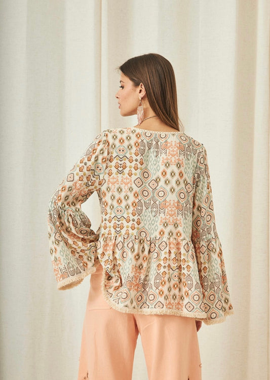 Túnica estampado geométrico GF.Soka