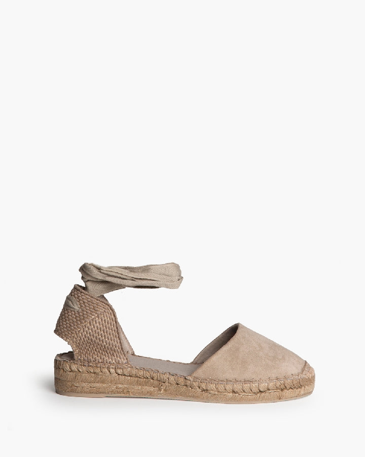 Alpercata taupe com laçada