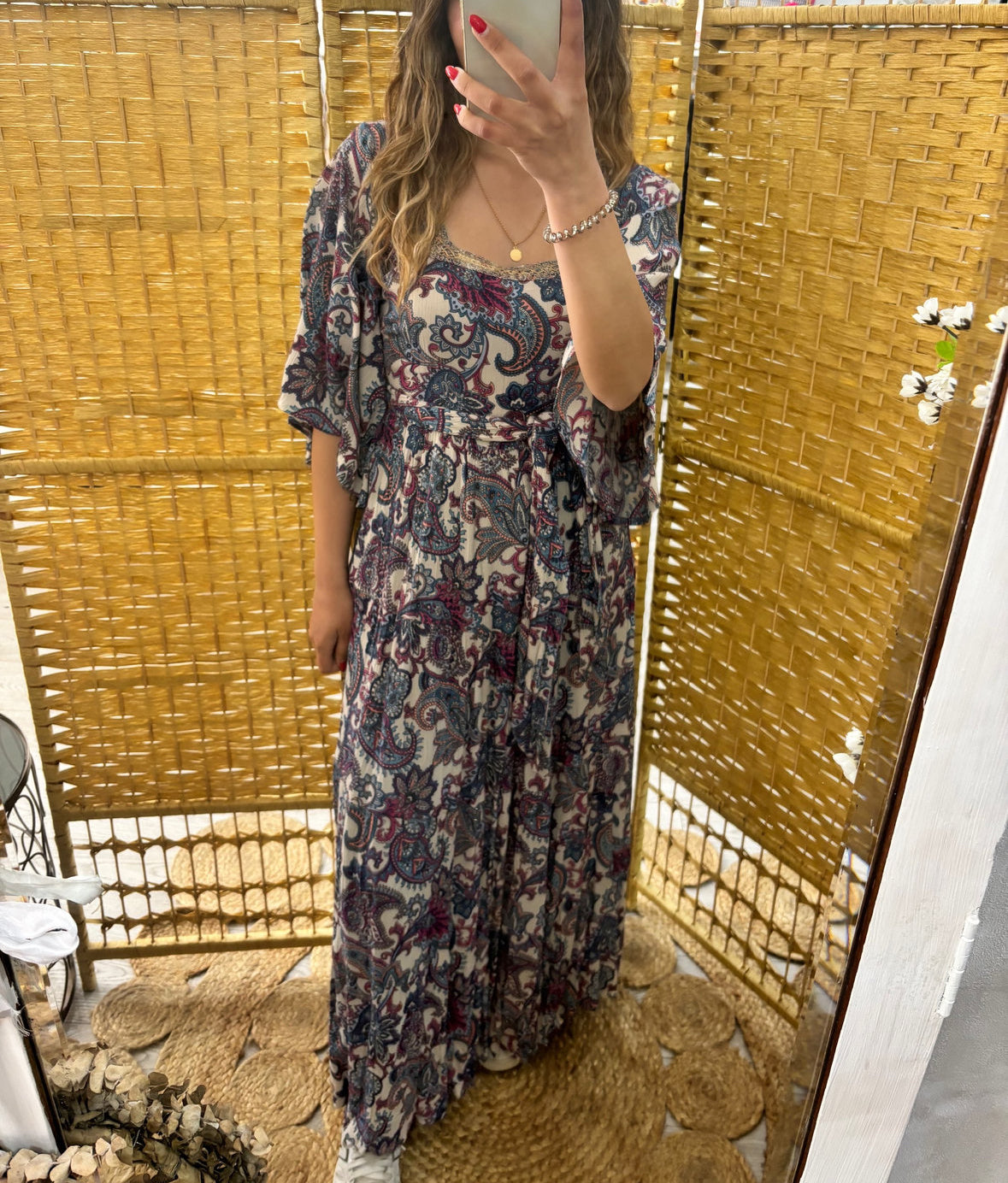 Blue paisley print dress GF.Nun