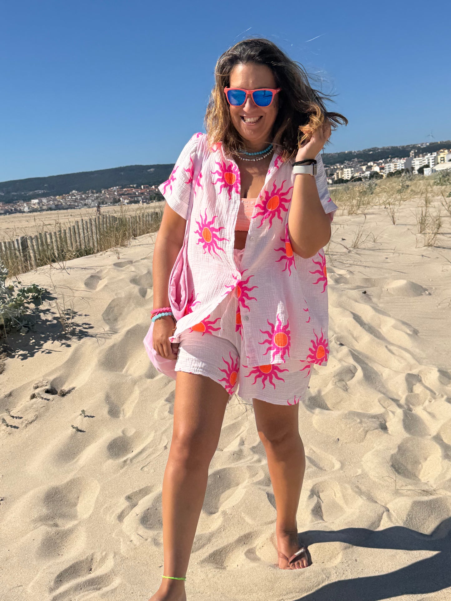 Conjunto rosa Búzio e estrela