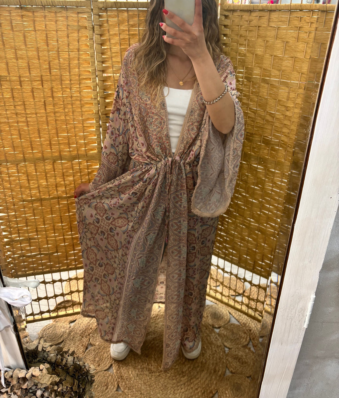 Kimono estampado florido GF.Nilma