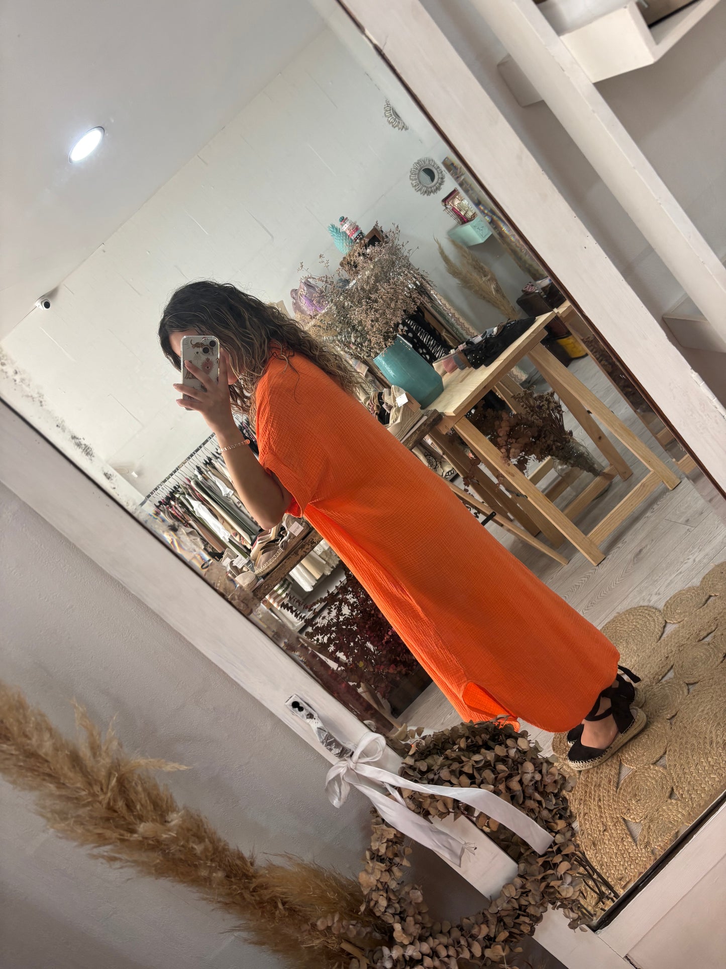 Vestido/kaftan algodão preto