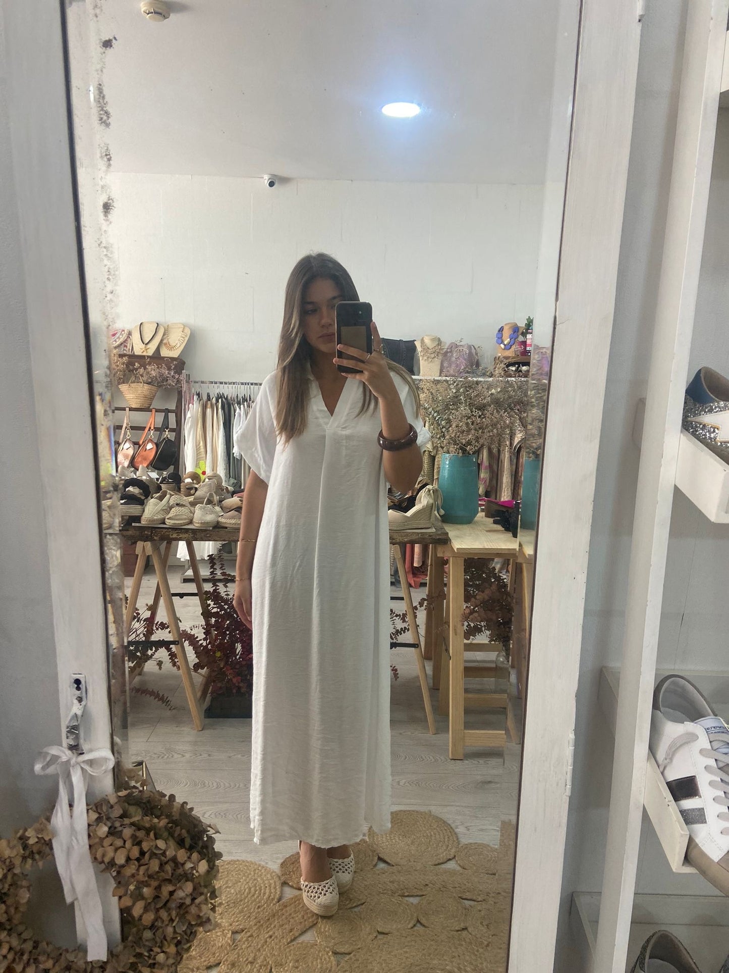 Vestido Kaftan branco