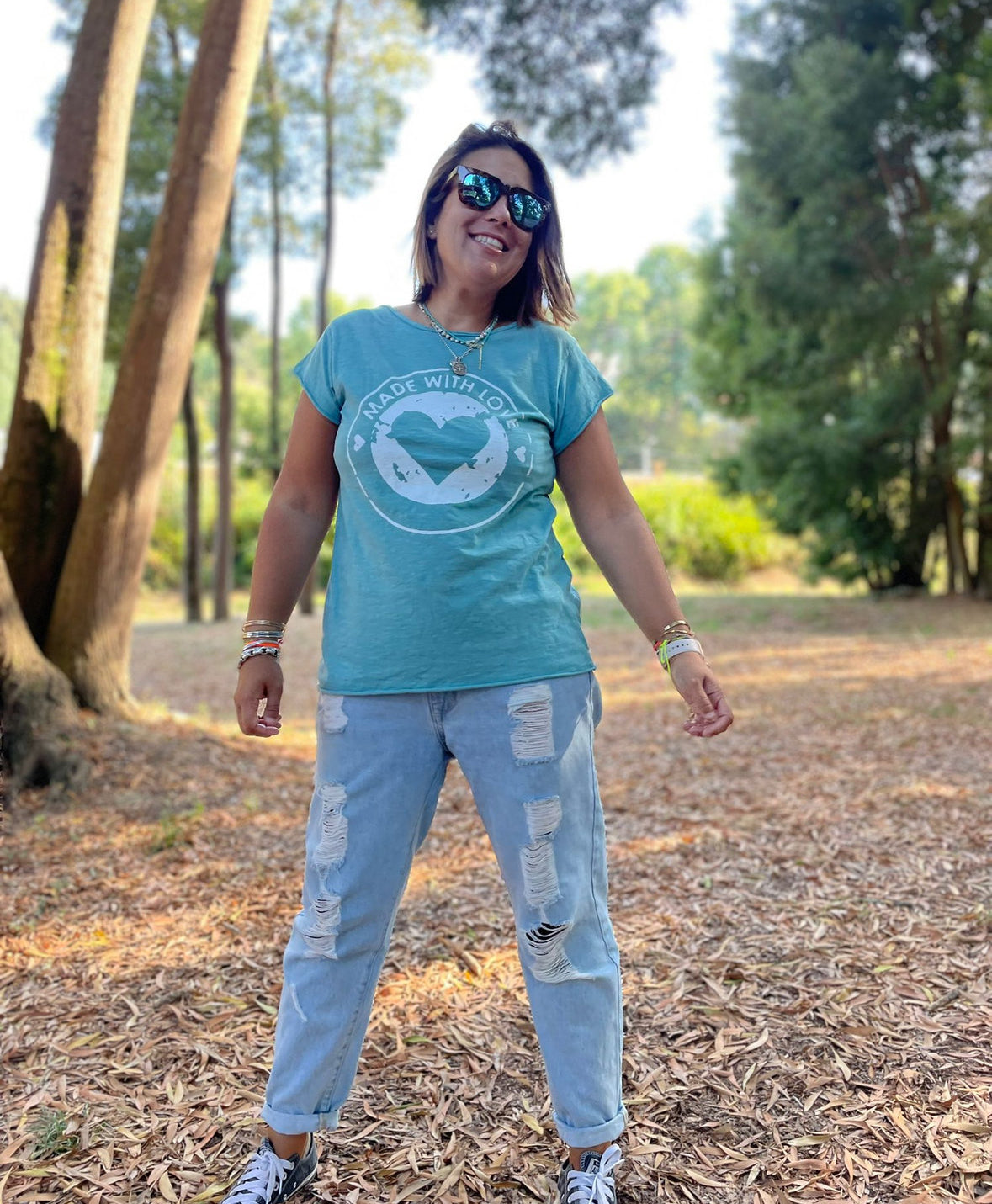 Tshirt rosa Made With Love