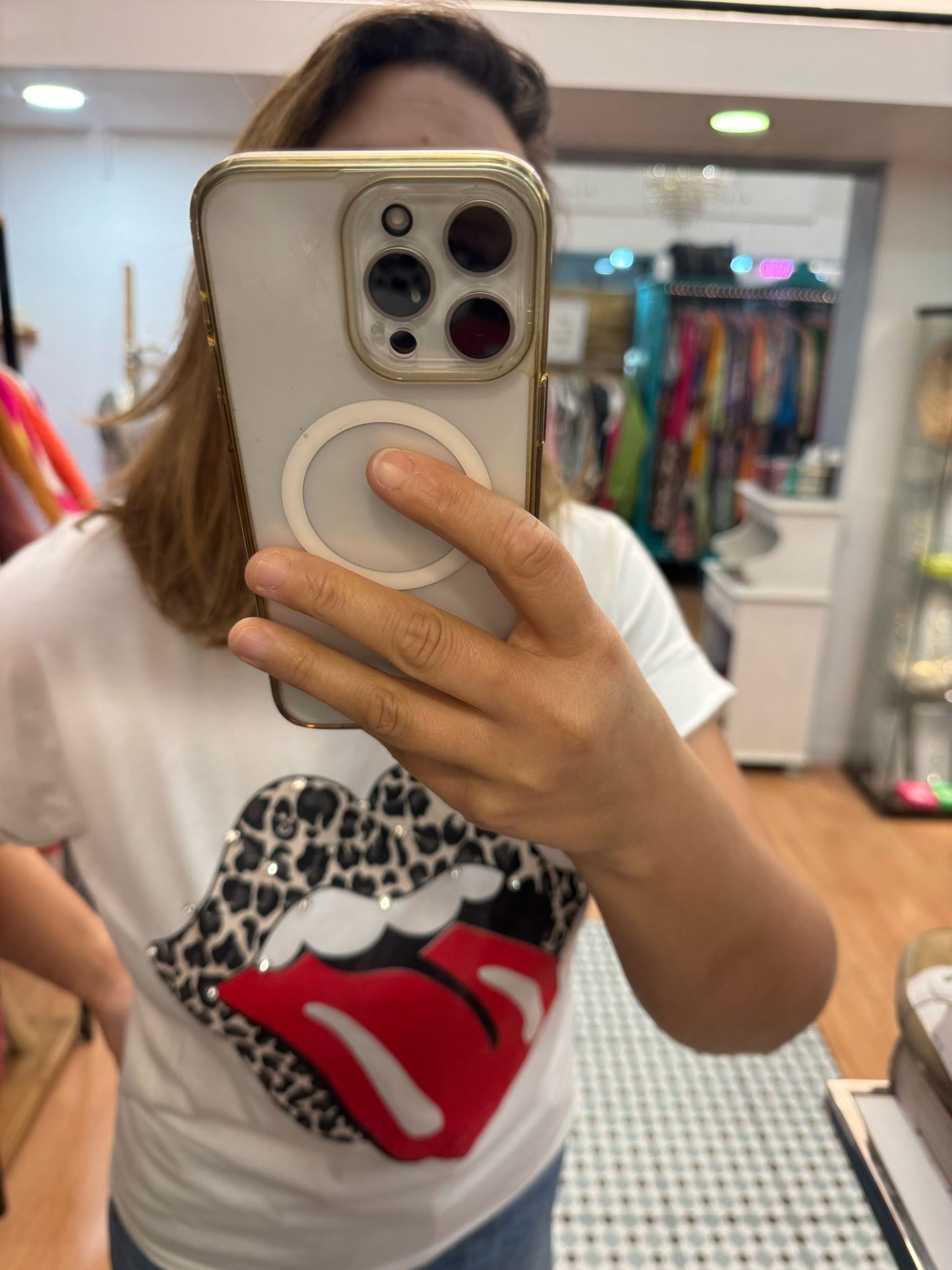 The Rolling Stones white t-shirt