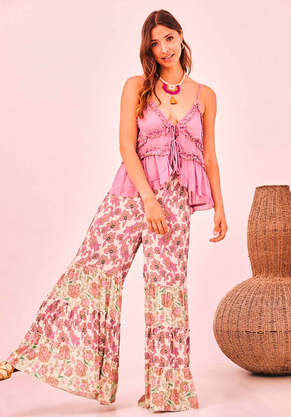 HF.Shula floral print palazzo pants