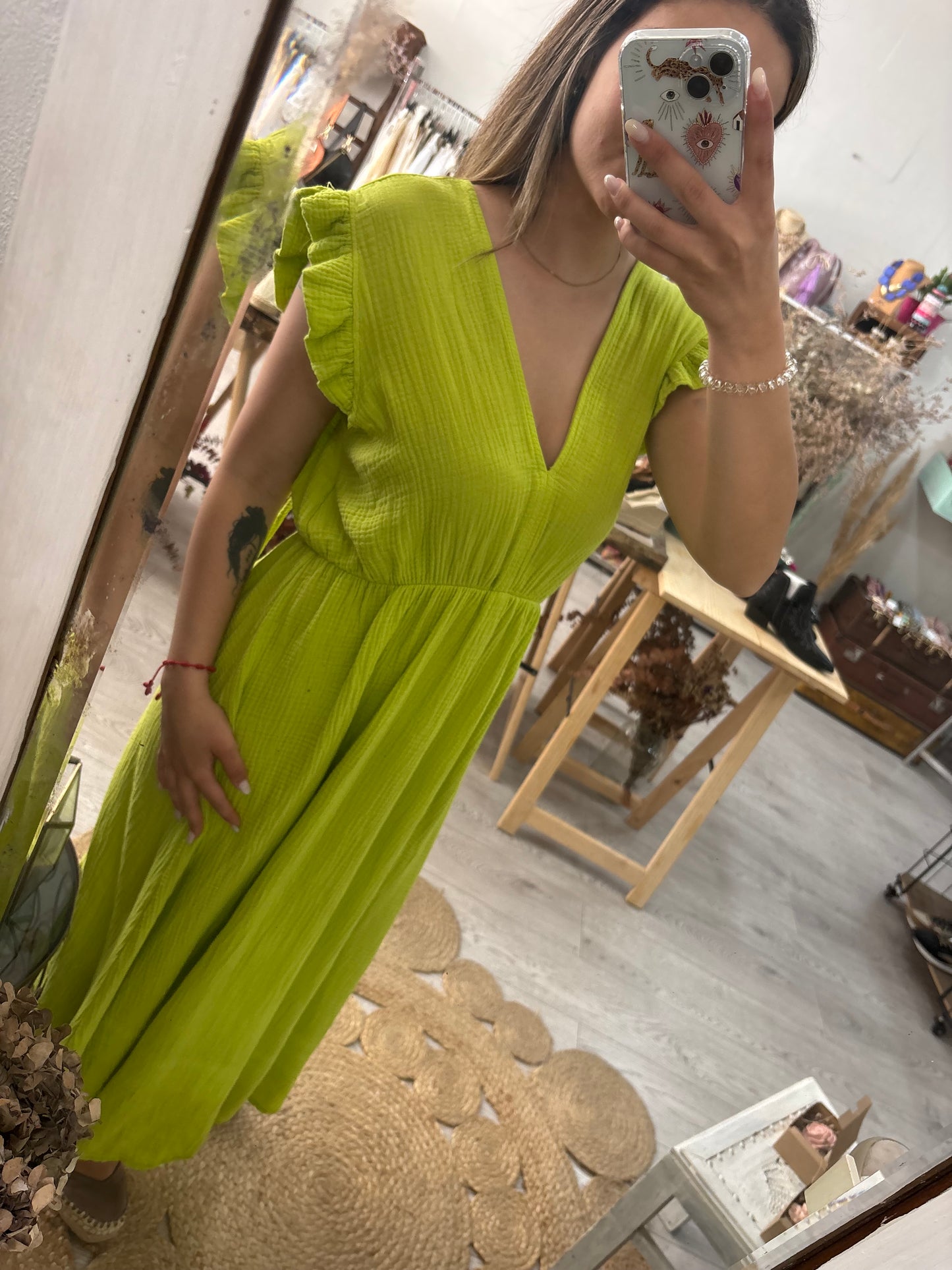 Vestido algodão lima