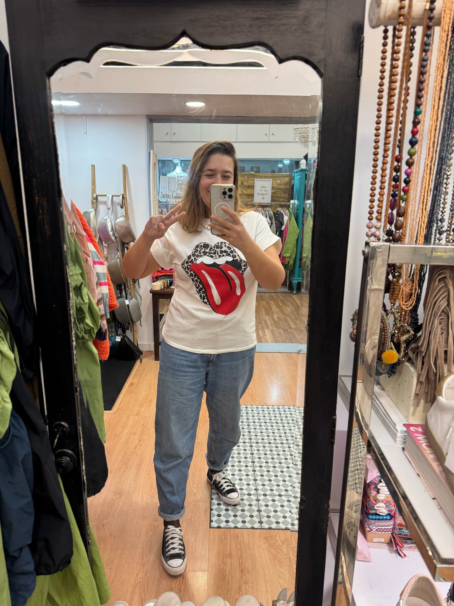 The Rolling Stones white t-shirt
