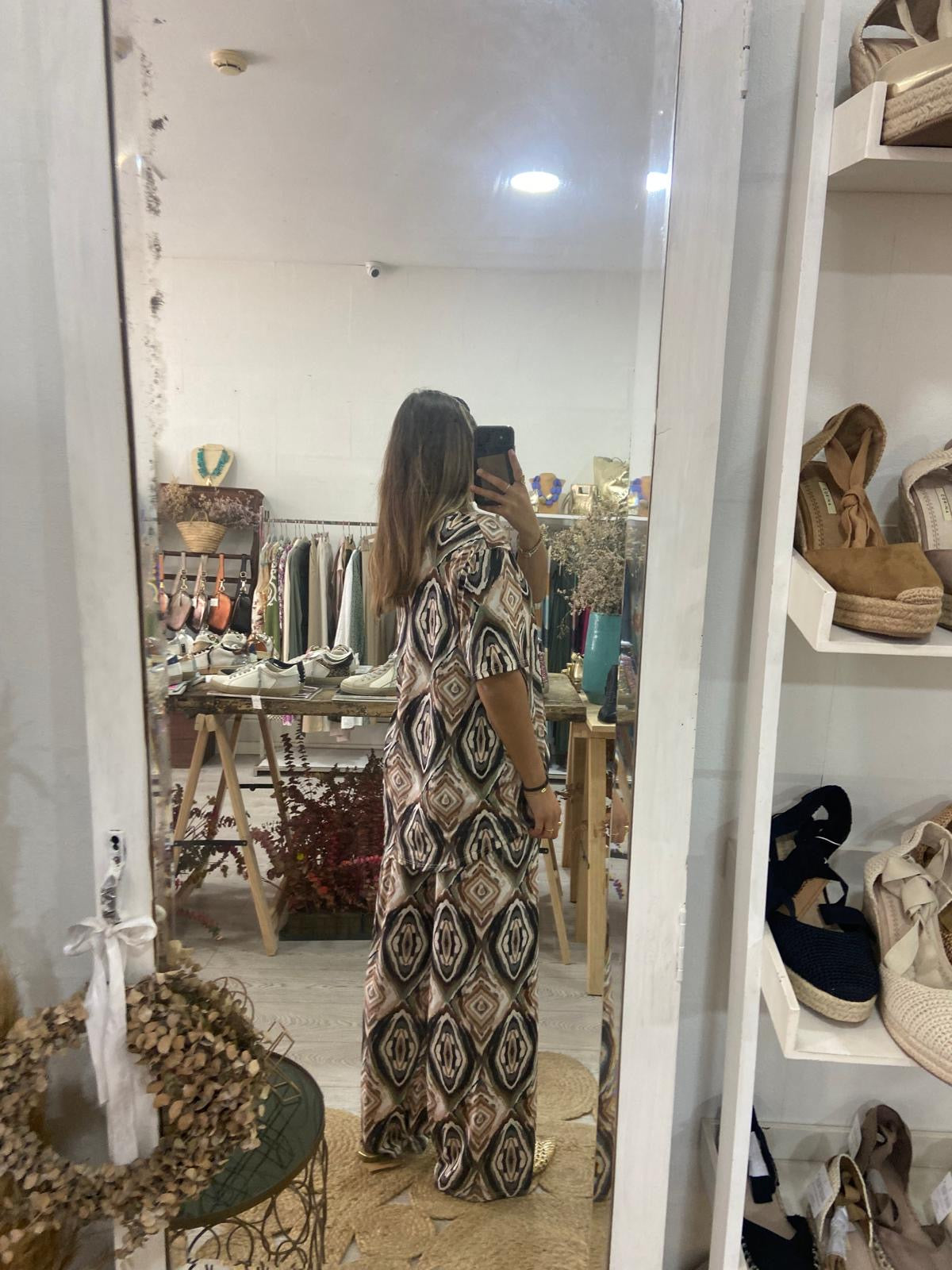 Conjunto estampado étnico