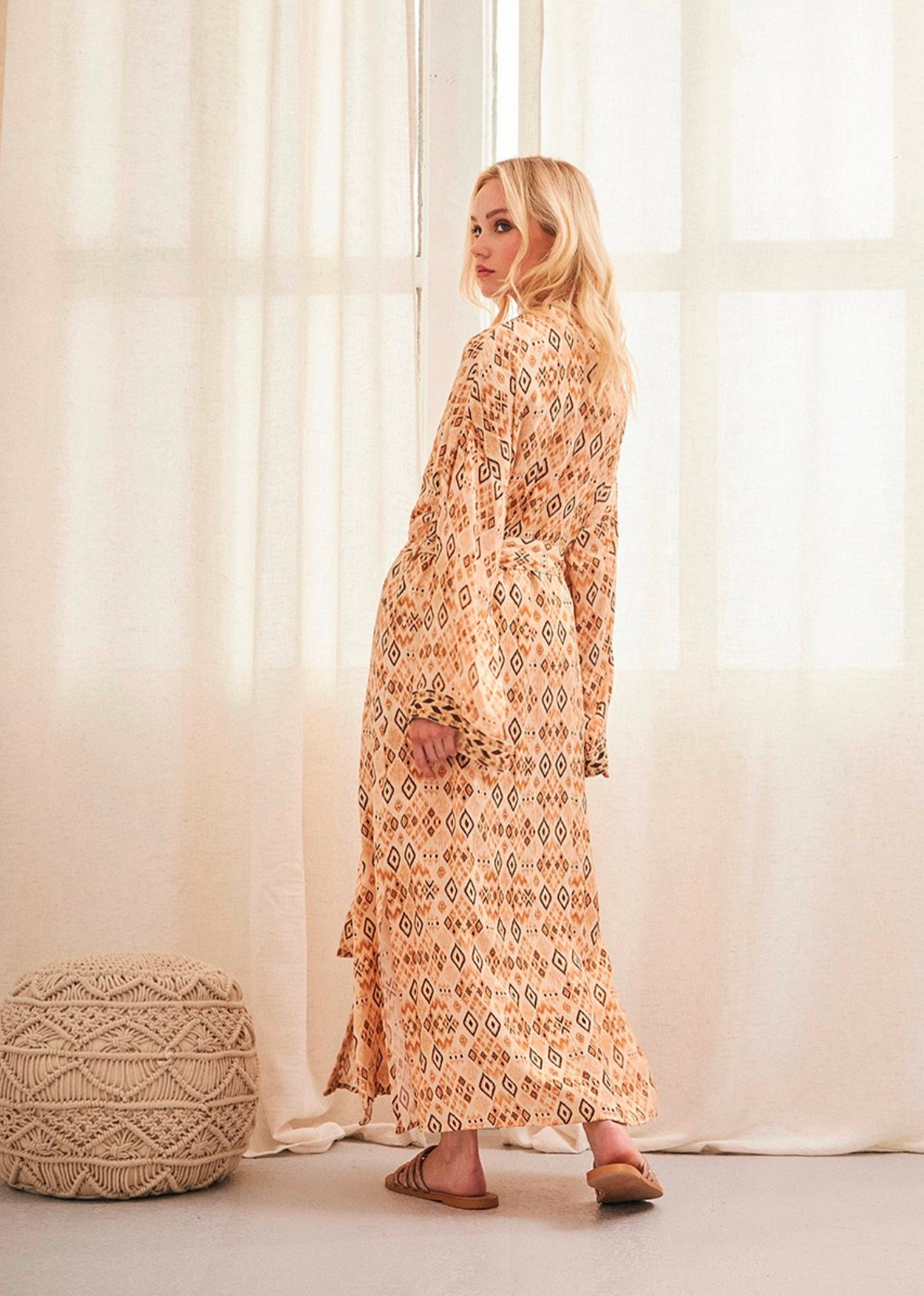 Ethnic print kimono AU.Calandra