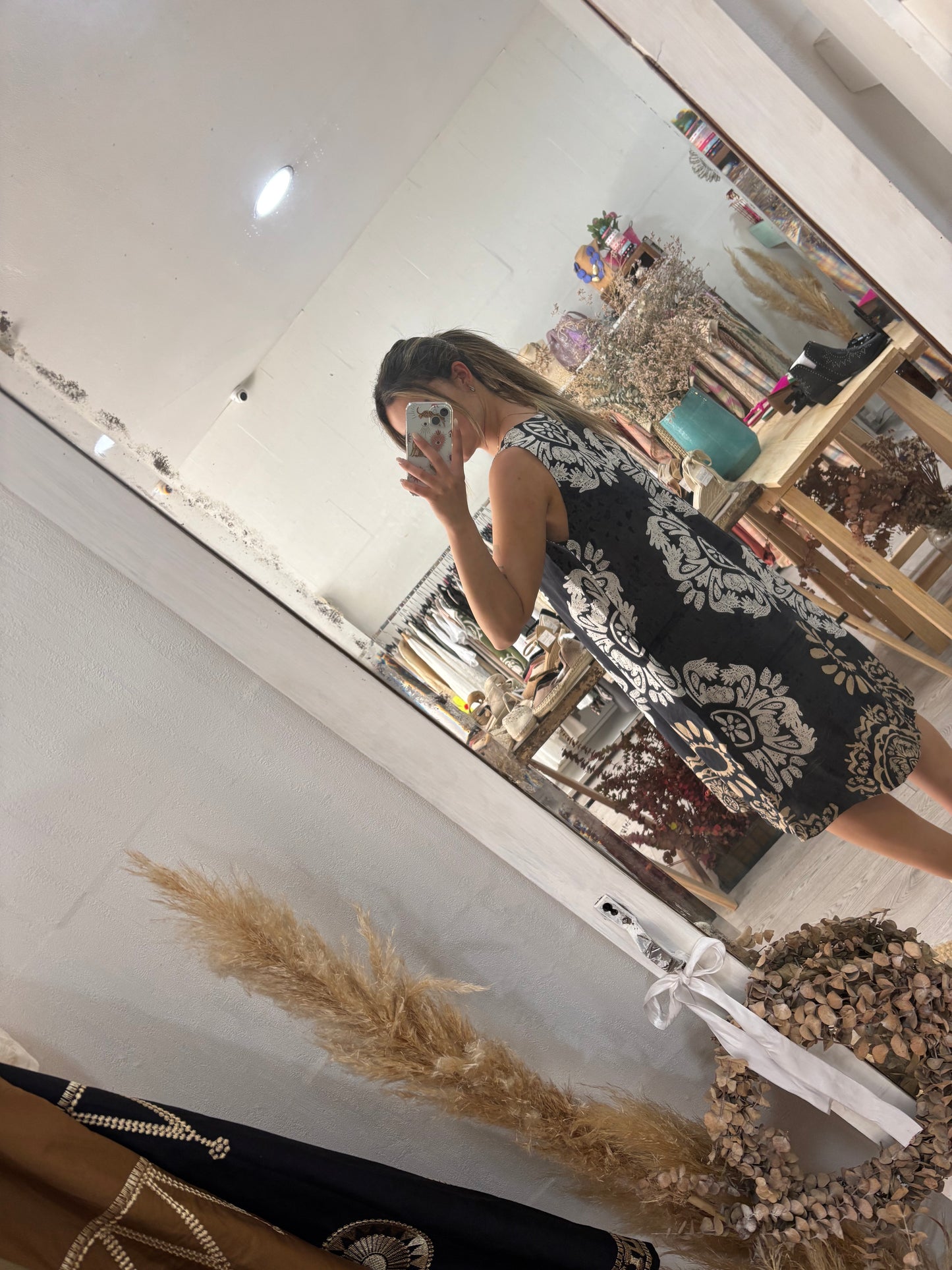 Vestido estampado étnico