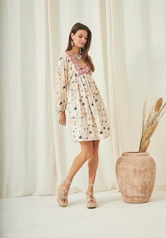 Vestido estampado romântico AU.Madelia