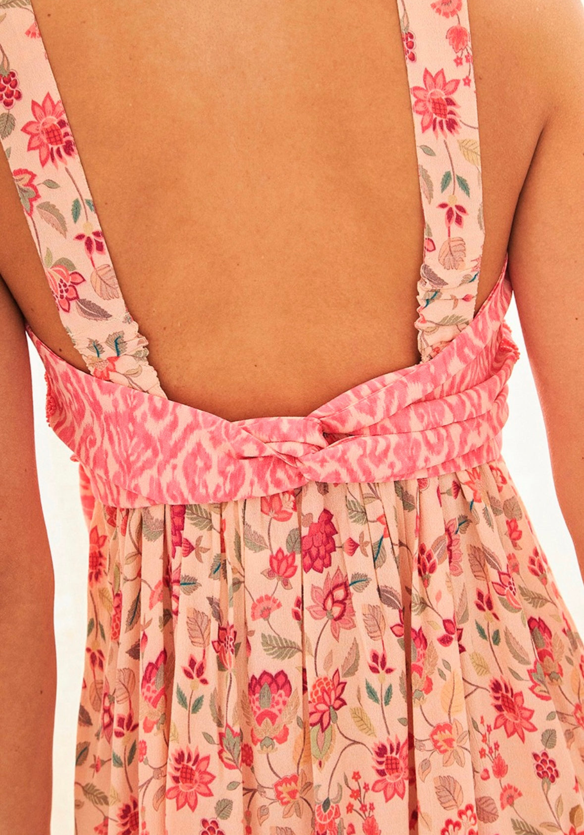 Pink dress with combination of prints CS.Nusa