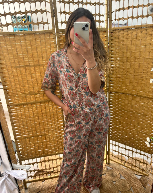 Calças estampado paisley GF.Dishi