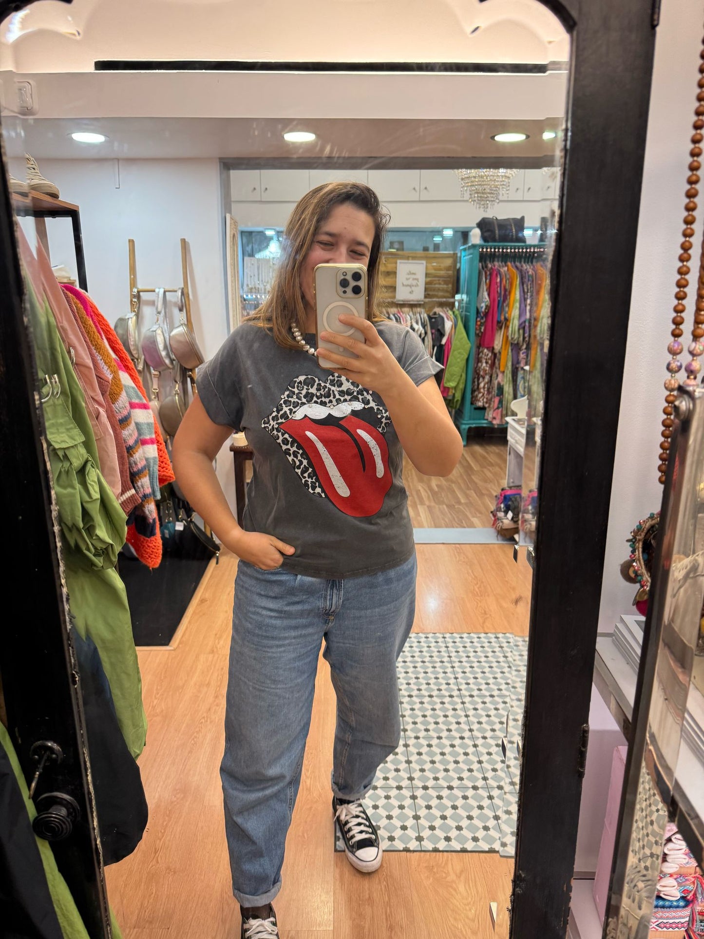 The Rolling Stones white t-shirt