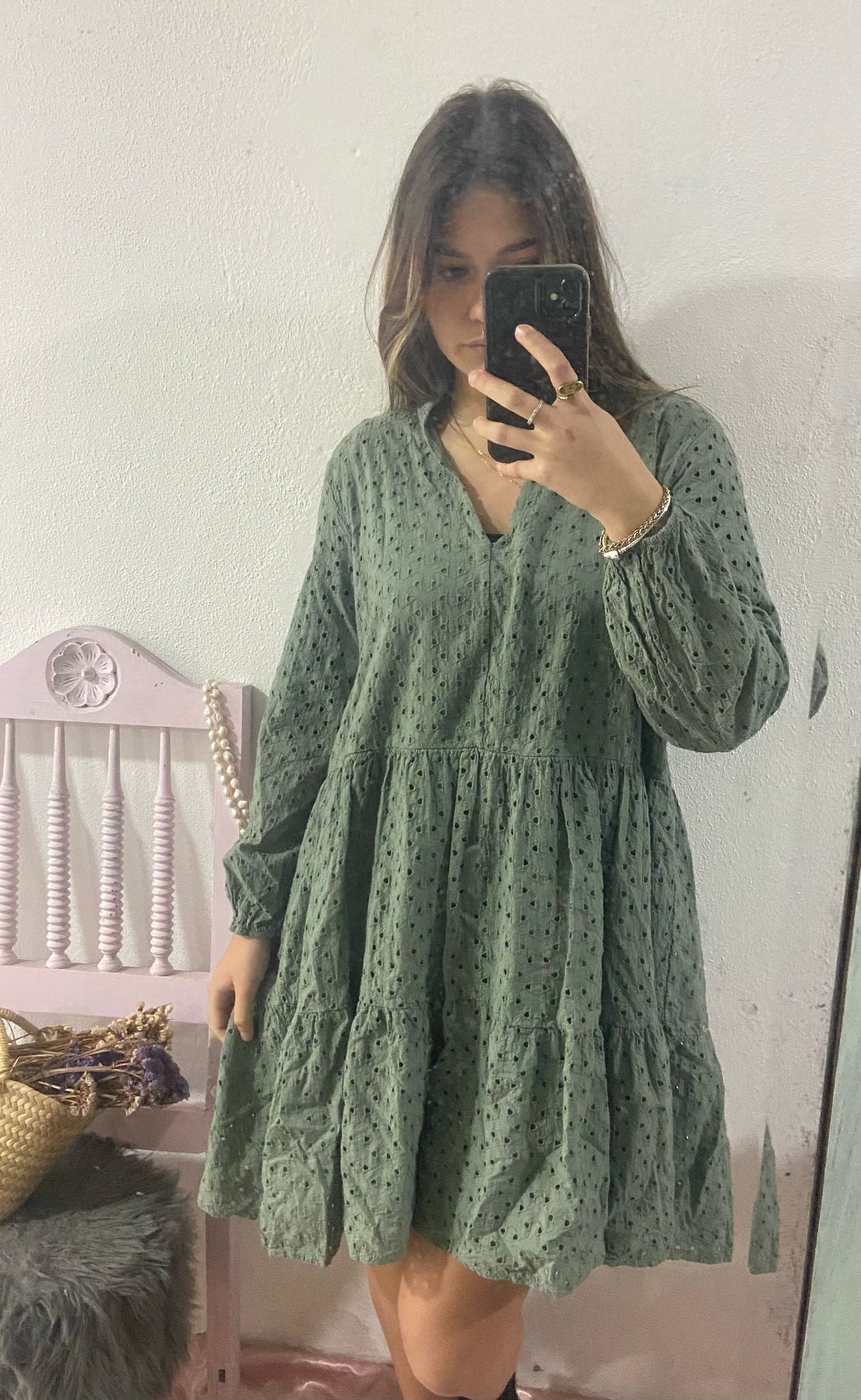 Vestido bordado inglês branco