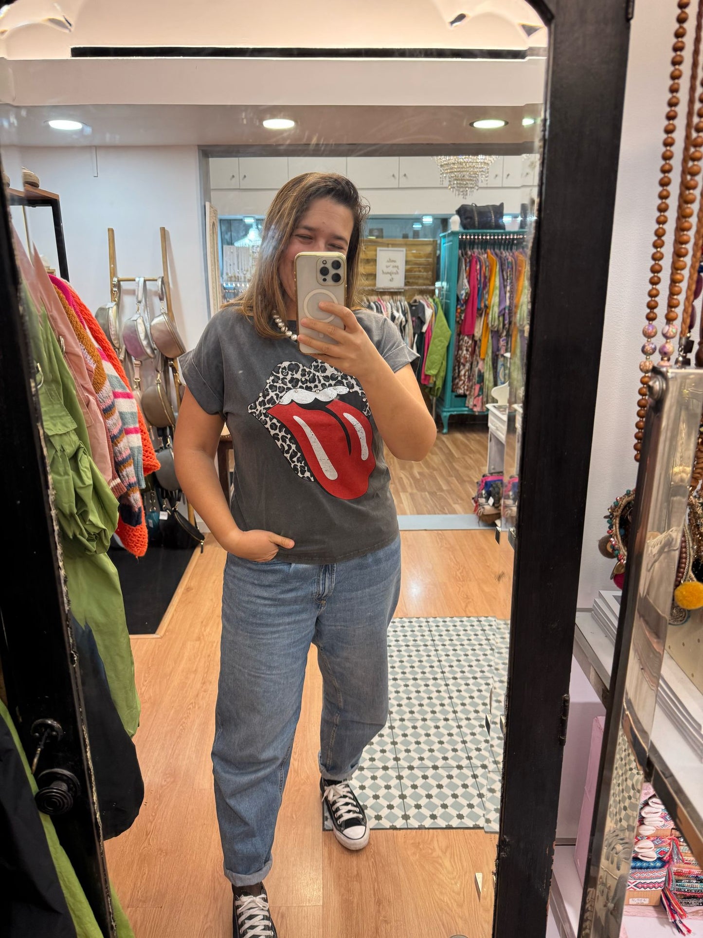 The Rolling Stones white t-shirt