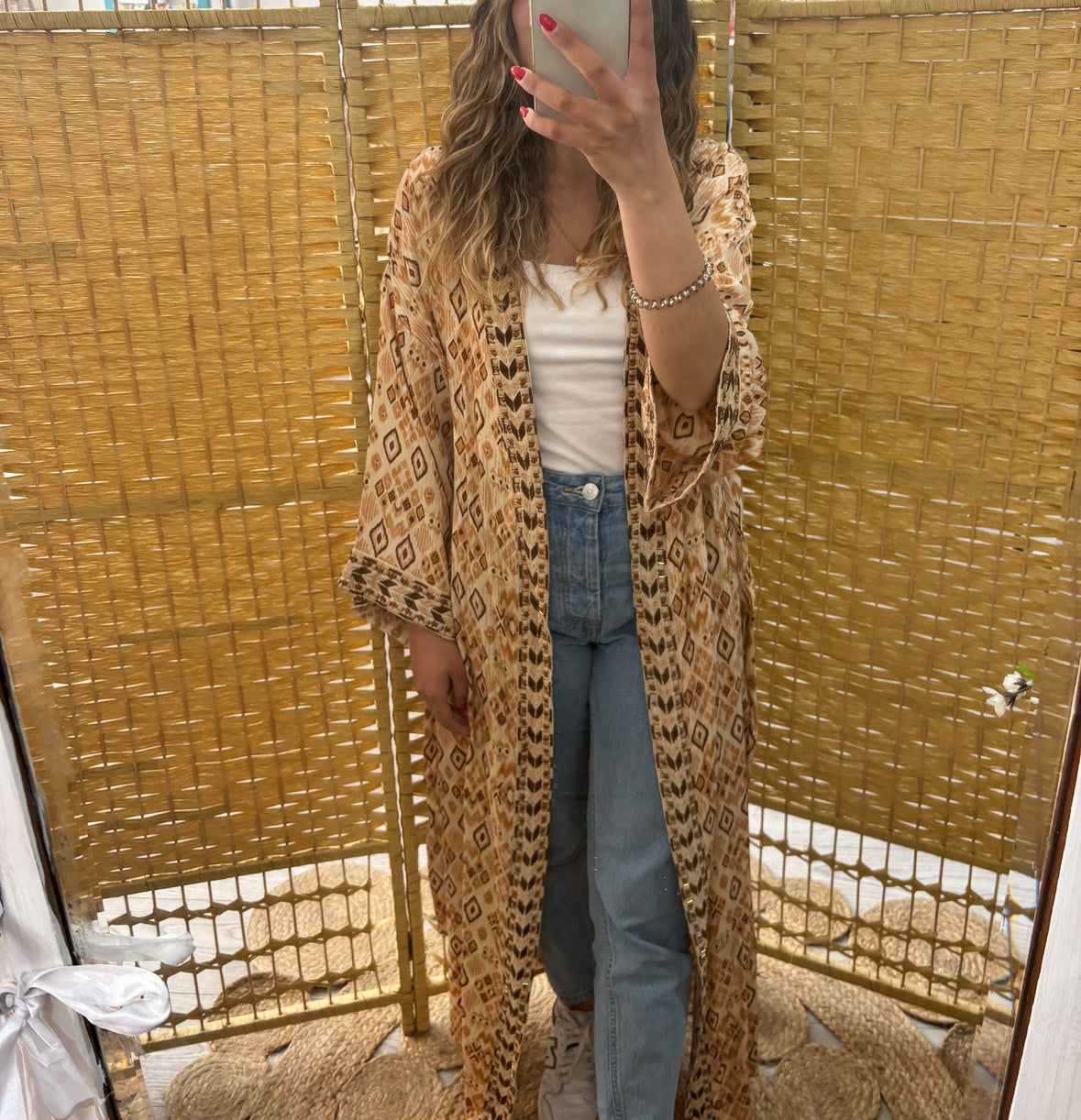 Ethnic print kimono AU.Calandra