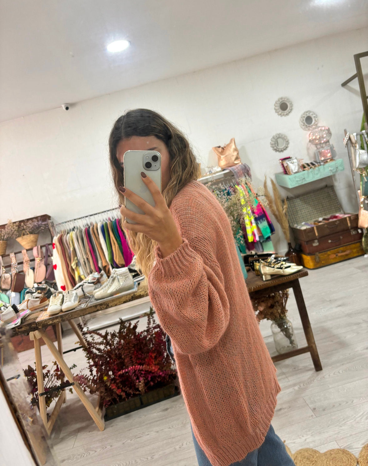 Casaco de malha verde