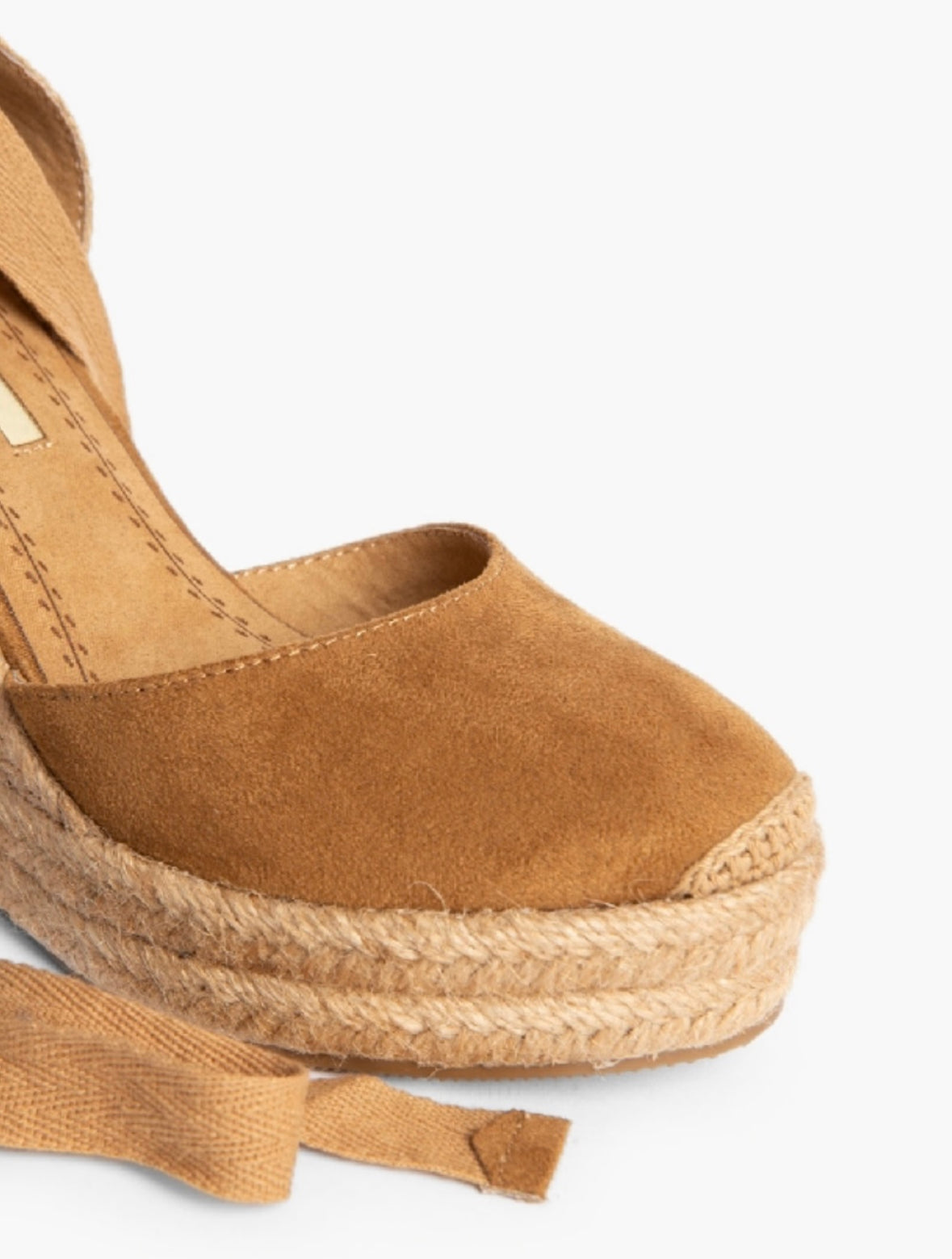 Sandálias de cunha compensada camel