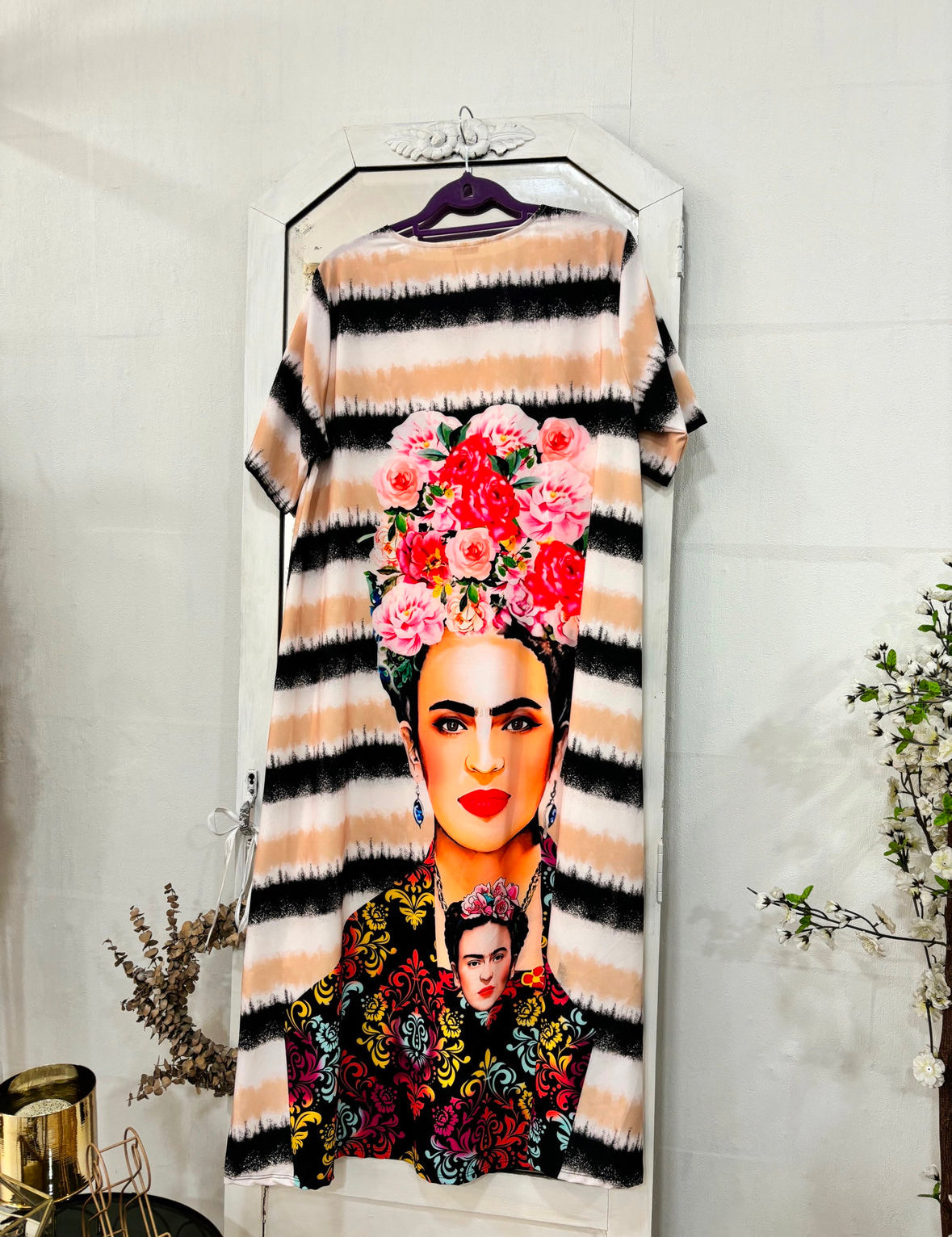 Vestido acetinado Frida Kahlo