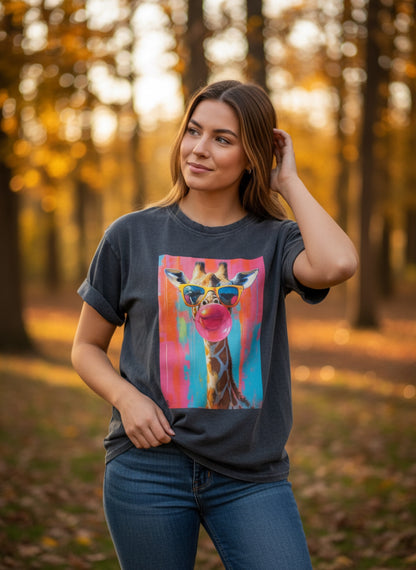 Tshirt branca girafa