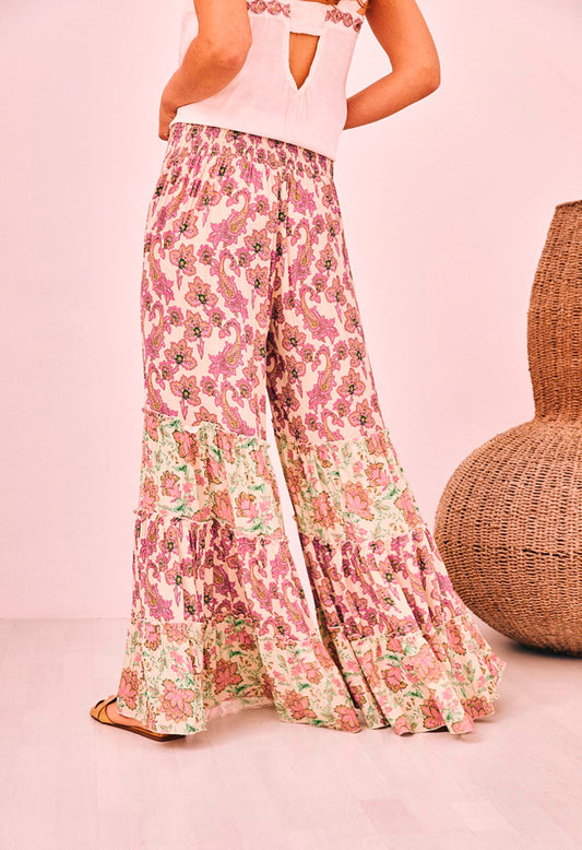Pantalones palazzo con estampado floral HF.Shula