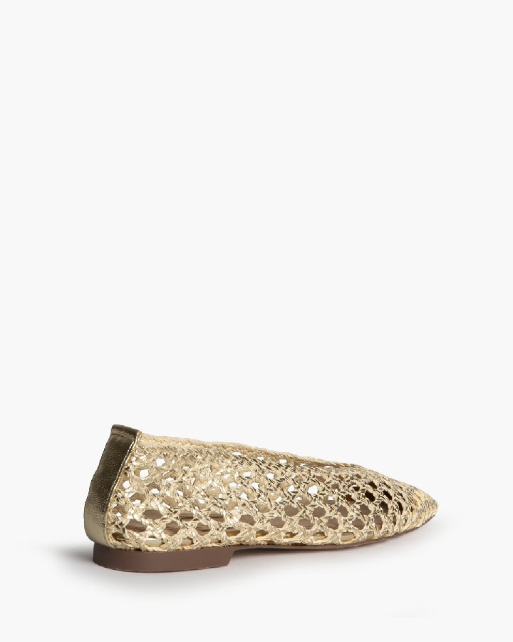 Bailarina dourada metalizada entrelaçada