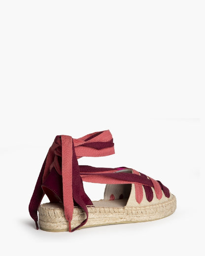 Alpercata burdeos rasa entrançada