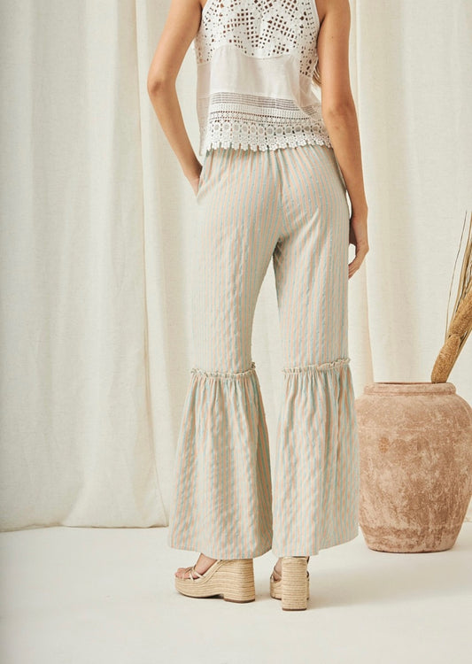 Pantalones palazzo a rayas NI.Meisa