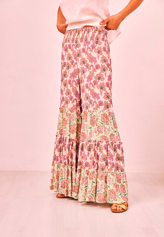 Pantalones palazzo con estampado floral HF.Shula
