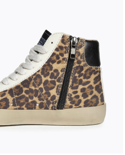 Bota Sapatilhas leopardo com raio glitter prata