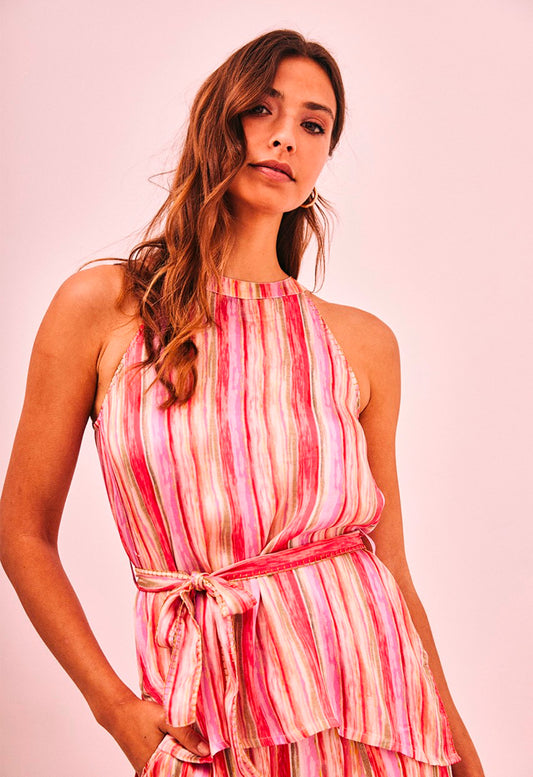 Top halter estampado colorido Cs.Uman